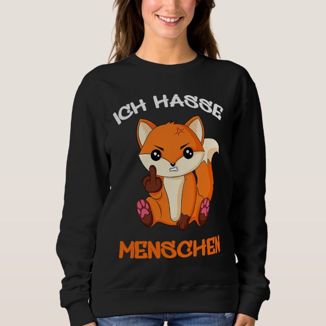 Sudadera Ich hasse Menschen Fox Foxes Fun (Anverso)
