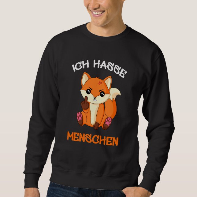 Sudadera Ich Hasse Menschen Fuchs Fox Foxes Divertido Funny (Anverso)