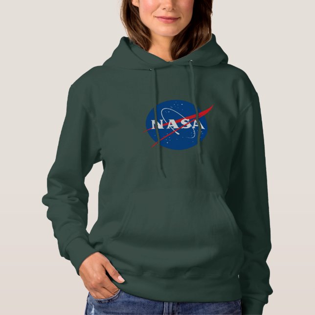 Sudadera Icónica Hoodie Femenina de la NASA (Aurora Green) (Anverso)