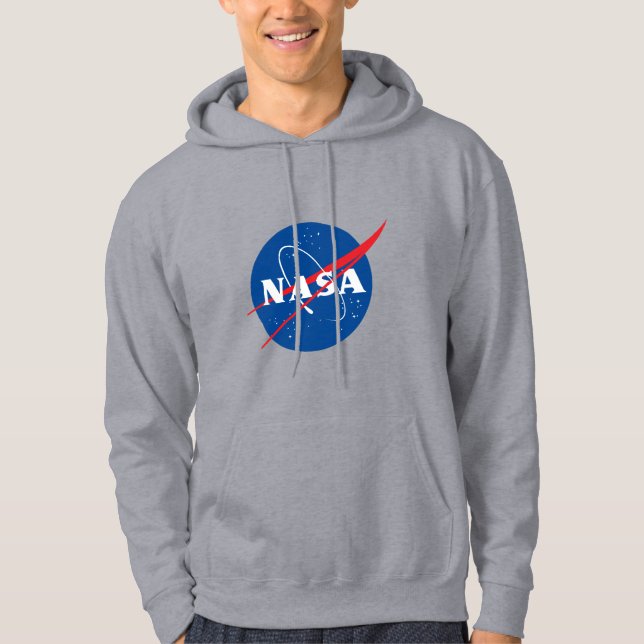 Sudadera Icónica Hoodie Gris Moon de la NASA (S - 3XL) (Anverso)