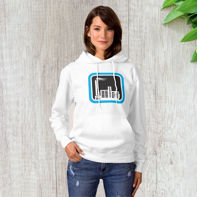 Sudadera Icono de fábrica industrial con chimeneas (Subido por el creador)