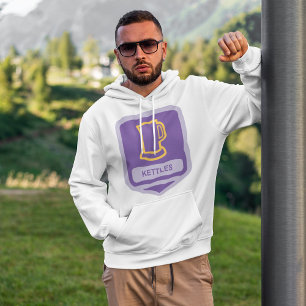 Sudadera Icono de Hervidores Modernos de Morado y Amarillo