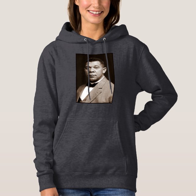 Sudadera Ícono de la historia negra: Booker T Washington, R (Anverso)