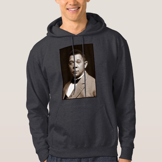 Sudadera Ícono de la historia negra: Booker T Washington, R (Anverso)