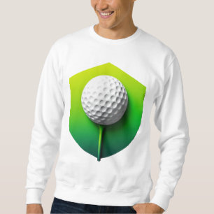 Sudadera Icono de pelota de golf estilizada con fondo verde