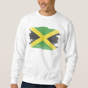 Sudadera Icono de pincel de la bandera de Jamaica, bandera 