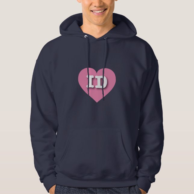 Sudadera Idaho Pink Heart - Amo la ID (Anverso)
