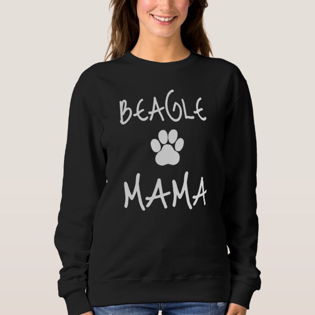 Sudadera Idea Cuta Para Beagle Mama Moms Mujeres Paw Print (Anverso)