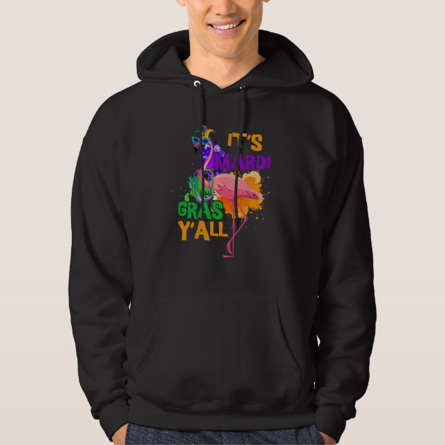 Sudadera Idea de fiesta de carnaval flamenco Mardi Gras  1 (Anverso)