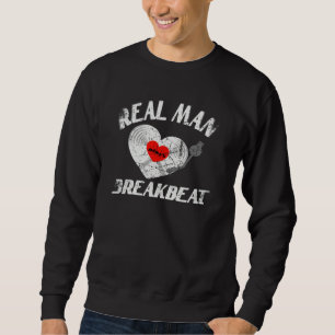 Sudadera Idea de música de breakbeat de amor de hombre real