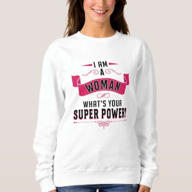 Sudadera Idea de regalo de la mujer Chica del día del poder (Anverso)