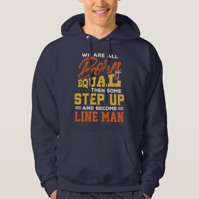 Sudadera Idea de regalo divertida de Line Man Power Lineman (Anverso)