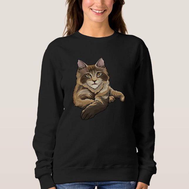 Sudadera Idea de regalo para gato Maine Coon (Anverso)