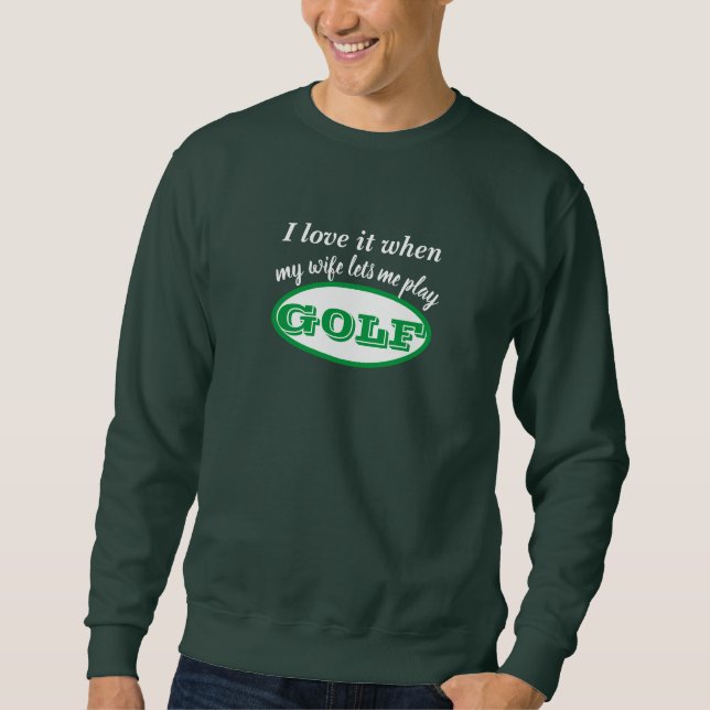 Sudadera Idea de regalo para vacaciones de golf, Personaliz (Anverso)