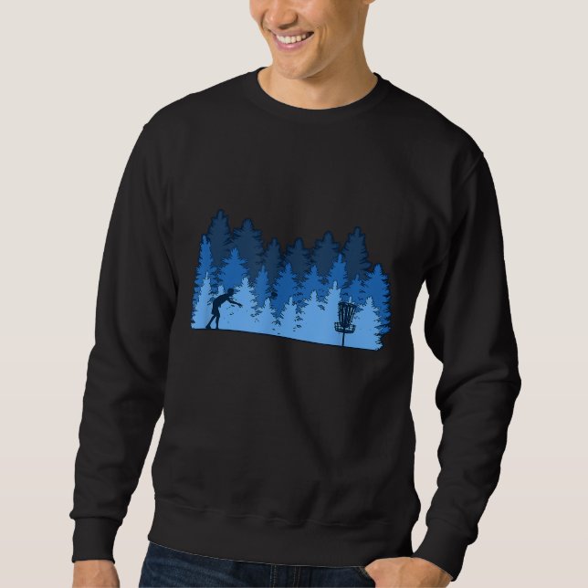 Sudadera Idea divertida de regalo de golf en disco de árbol (Anverso)
