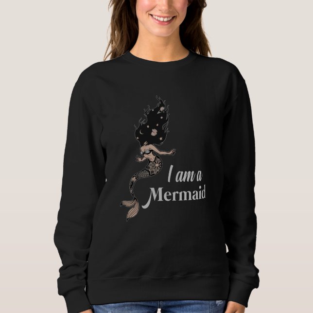 Sudadera Idea divertida de regalo de la Sirena de Chica del (Anverso)