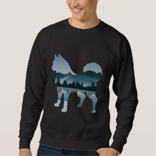 Sudadera Idea divertida y gráfica del bosque del Lago Husky