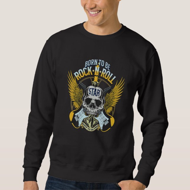 Sudadera Idea musical de Guay Rock & Roll Guitar Player (Anverso)