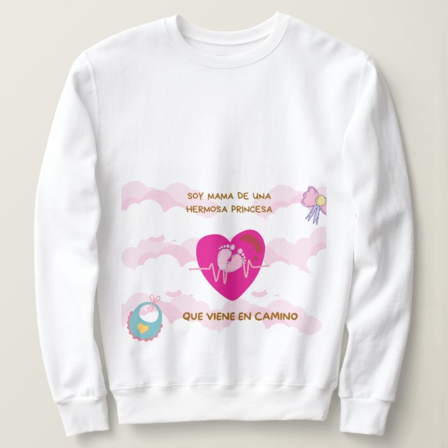 sudadera ideal para toda mamá embarazada  (Anverso del diseño)