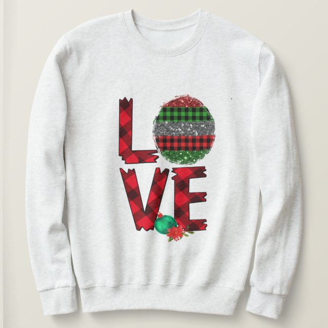 Sudadera Ideas de regalo personalizado, amor a los Navidade (Anverso del diseño)