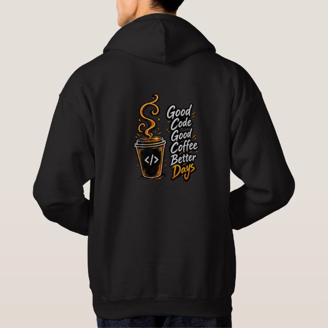 Sudadera Ideas que se alimentan con un café (Reverso)