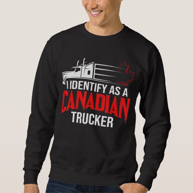 Sudadera Identifico Como Camionero Canadiense 2022 3 (Anverso)