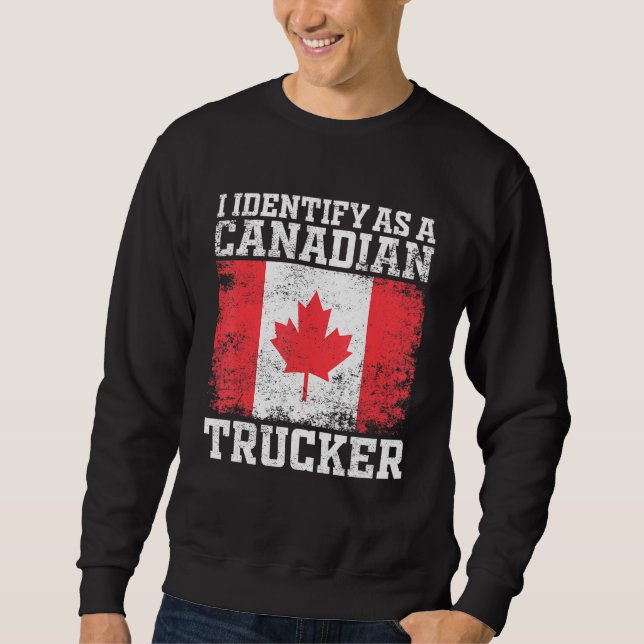 Sudadera Identifico Como Camionero Canadiense Support 2022  (Anverso)