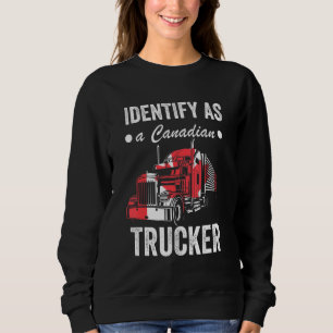 Sudadera Identifico Como Camionero Canadiense Support 2022