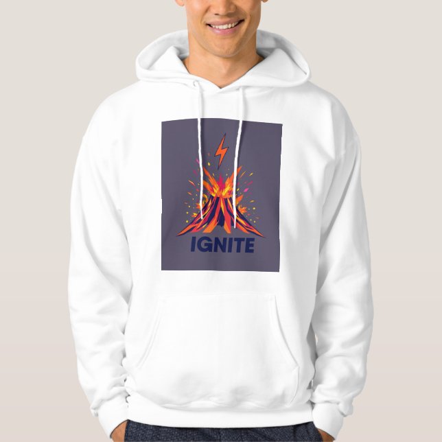 Sudadera Ignite: Volcán de diseño de camiseta de energía ge (Anverso)