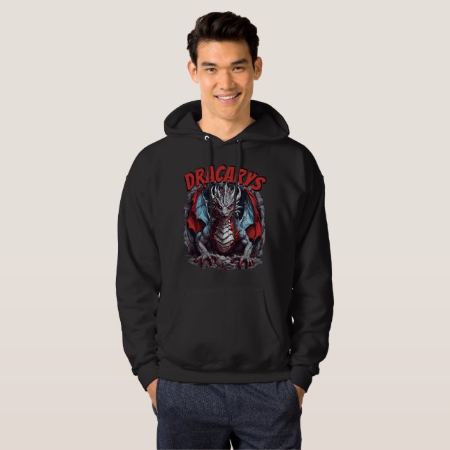Sudadera Ignorar tu estilo con dracarys - arte retro (Anverso completo)