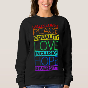 Sudadera Igualdad Amor Paz Derechos Humanos