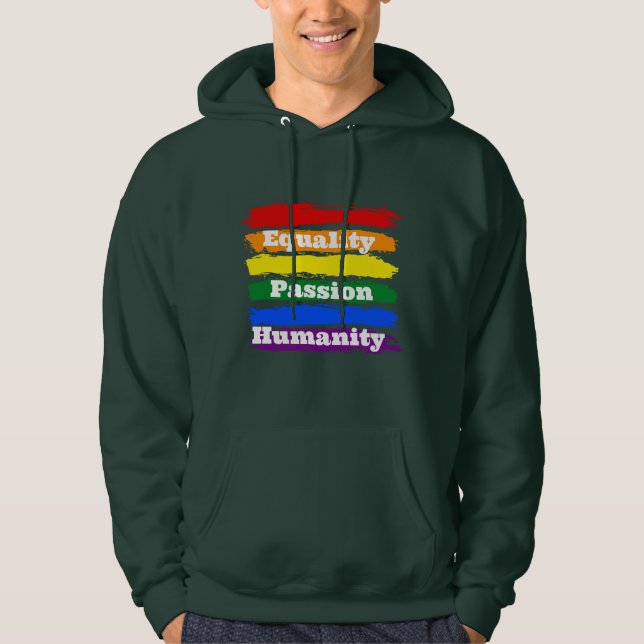 Sudadera Igualdad, apasionada, humanidad (Anverso)