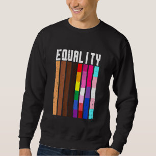 Sudadera Igualdad Orgullo Lgbt Negro Arcoiris Lesbiana Bi T