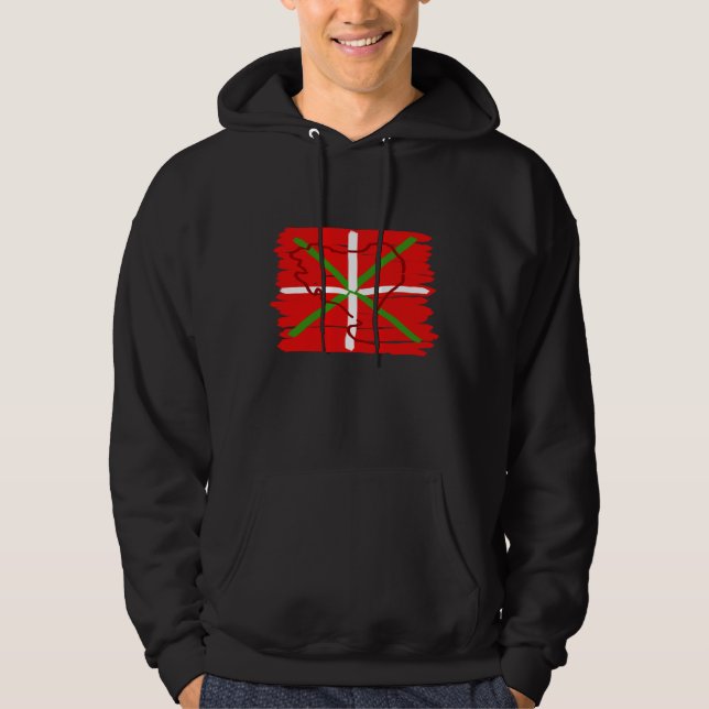 Sudadera Ikurriña pintado con el esquema del país vasco, (Anverso)