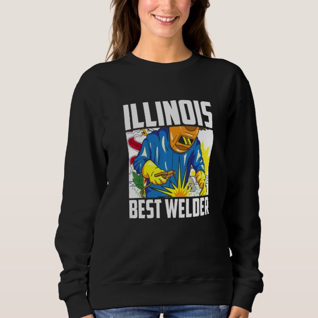 Sudadera Illinois Best Welder Ironworker Ironsmith Welding  (Anverso)