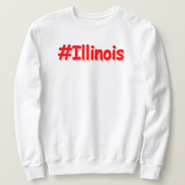 Sudadera "#Illinois " Cute Design. Buy Now (Anverso del diseño)