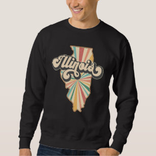 Sudadera Illinois Home State US Vintage Retro Country Patri
