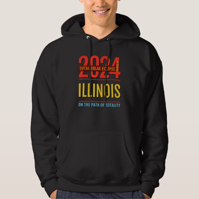 Sudadera Illinois IL Total Solar Eclipse 2024  4  (Anverso)