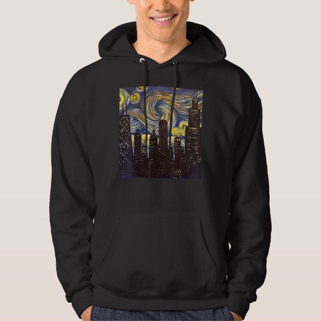 Sudadera Illinois Pride Chicago Downtown Skyline (Anverso)
