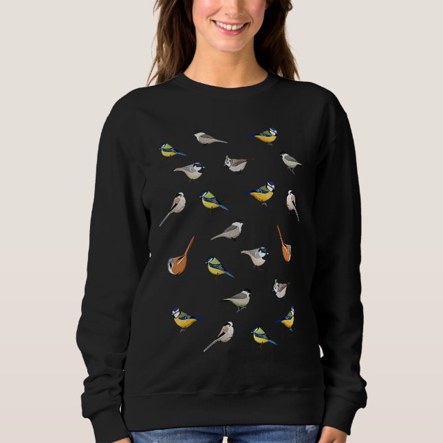 Sudadera Illustrated Tit Birds Birdwatching (Anverso)