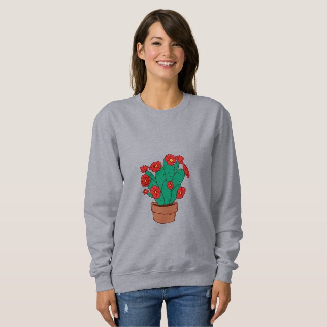 Sudadera Illustration of cacti  (Anverso completo)