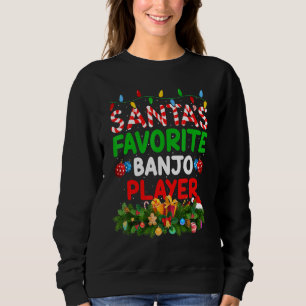 Sudadera Iluminación de Navidad El músico de banjo favorito