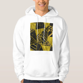 Sudadera Ilusión de textura del triángulo negro dorado