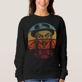 Sudadera Ilusionista ilustrada de cara loca retro
