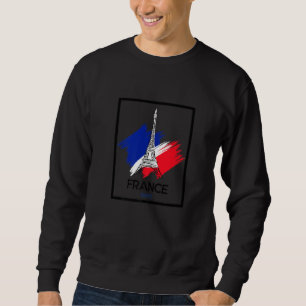 Sudadera Ilustración a mano de París Francia y Torre Eiffel
