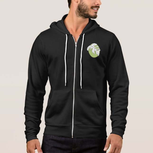 Sudadera Ilustración abstracta de planta de hoja de Monster (Anverso)