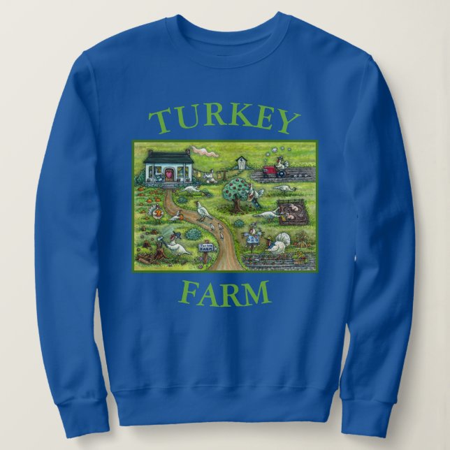 SUDADERA ILUSTRACION AGRÍCOLA TURQUÍA, GRACIAS A LAS AVES (Anverso del diseño)