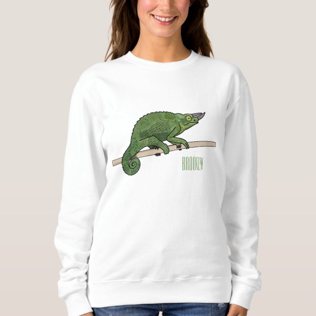 Sudadera Ilustracion chameleon personalizado de Jackson (Anverso)