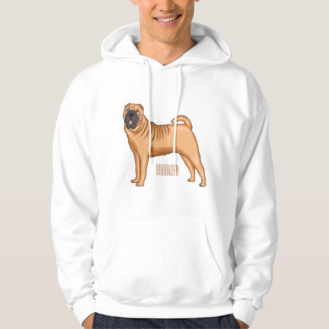Sudadera Ilustracion chino de personalizado de perro Shar-P (Anverso)