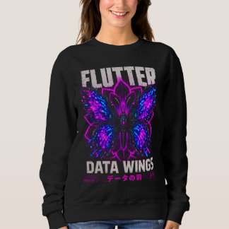 Sudadera Ilustración de Alas de Datos – Mariposa Digital y